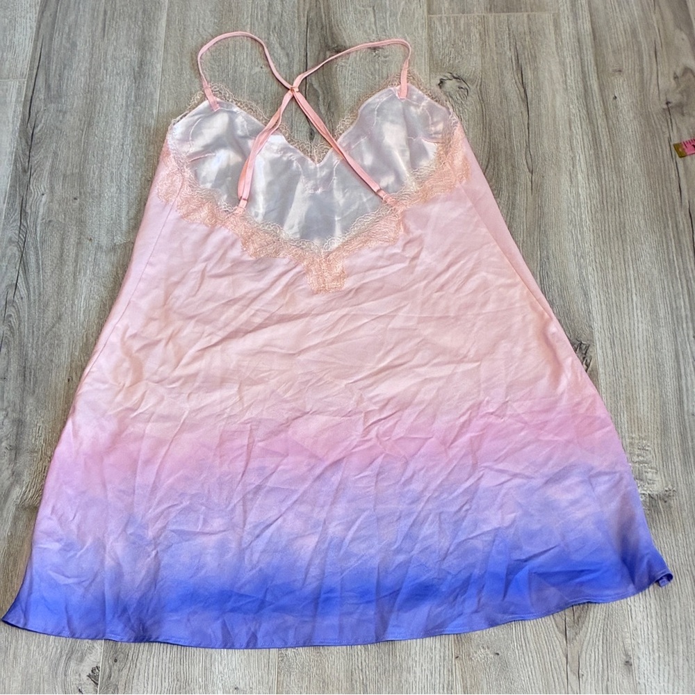 Victoria's Secret Ombré Pink and Purple Chemise with Lace Detailing - Picture 8 of 8